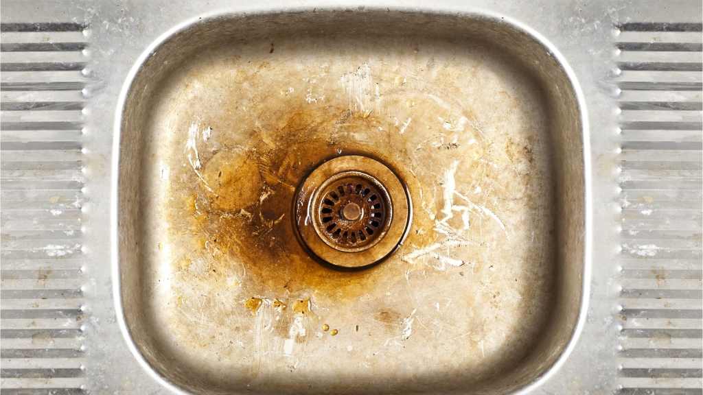 How to remove rust from a sink drain